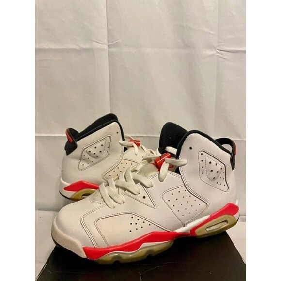 2014 Nike Air Jordan 6 VI Retro 384664-123 White Infrared AJ6 Sz 7Y - Picture 2 of 11